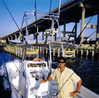 image of Captain Mike Muse on his Charter Boat FishOn!!
